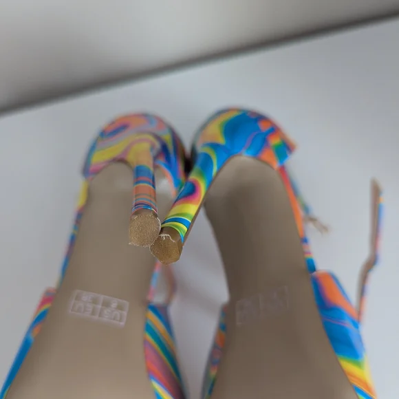 Colorful Strappy Heels by Romy - Picture 7 of 7